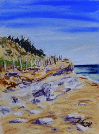 “Dunes and beach”, 
pastel on paper, 31cm x 23cm
SOLD
